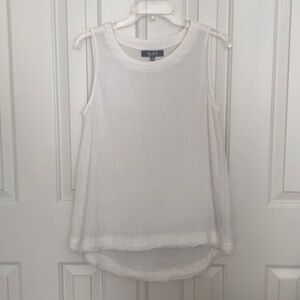 White Sleeveless Blouse by Marled